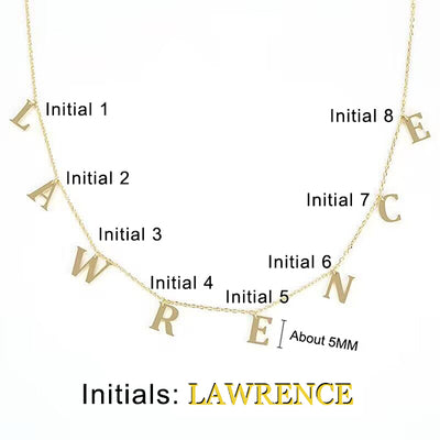 Mini Hanging Spaced Letter Name Necklace - Sold 14K | 18K Gold