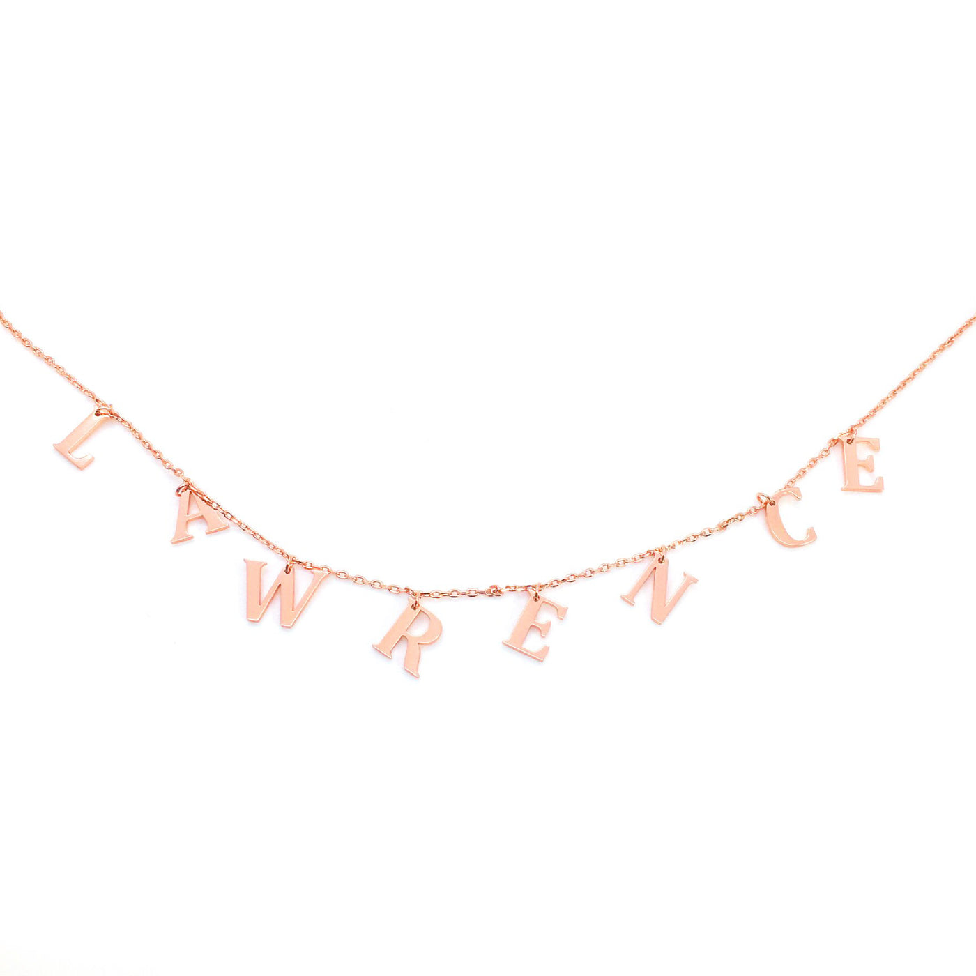 Mini Hanging Spaced Letter Name Necklace - Sold 14K | 18K Gold