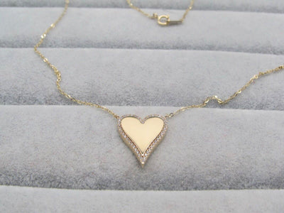 Love Zircon Necklace - 14K Solid Gold