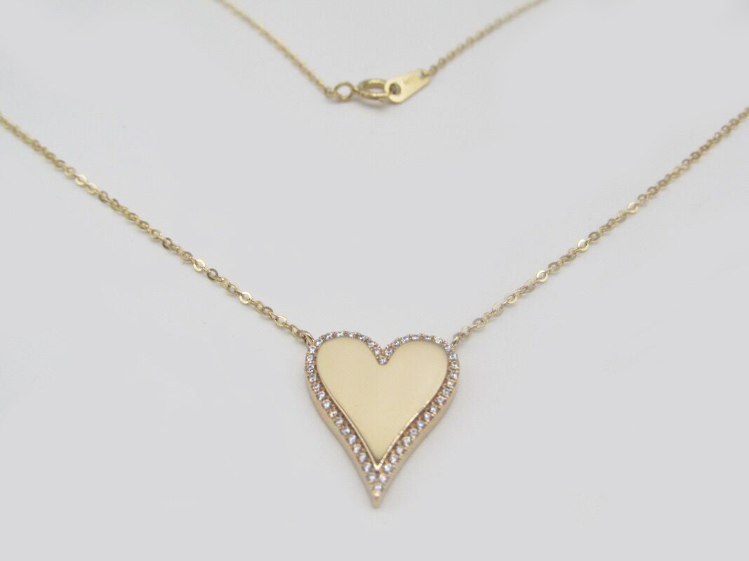 Love Zircon Necklace - 14K Solid Gold