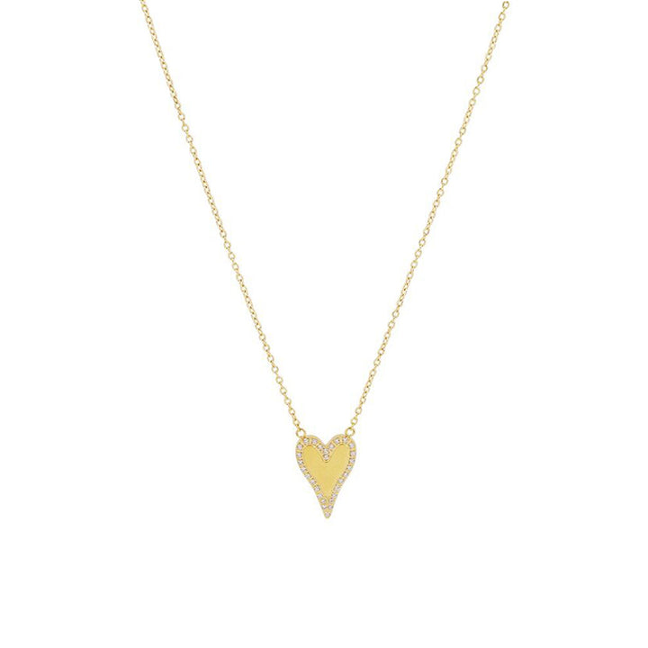 Love Zircon Necklace - 14K Solid Gold