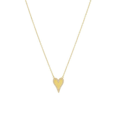 Love Zircon Necklace - 14K Solid Gold
