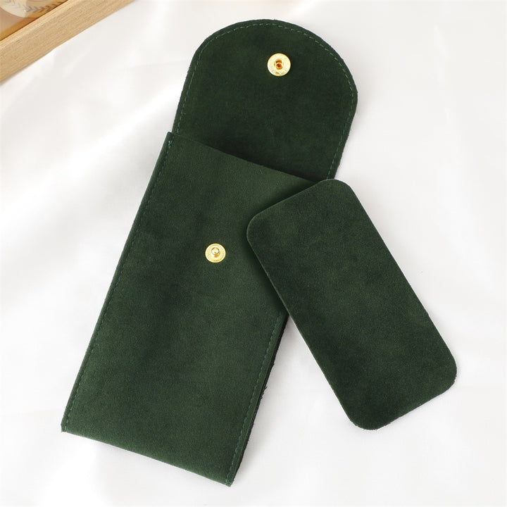 100pcs Velvet Snap Button Watch Pouches with Custom Logo – Luxury Padded Interior Packaging  for Watches & Jewelry, Wholesale