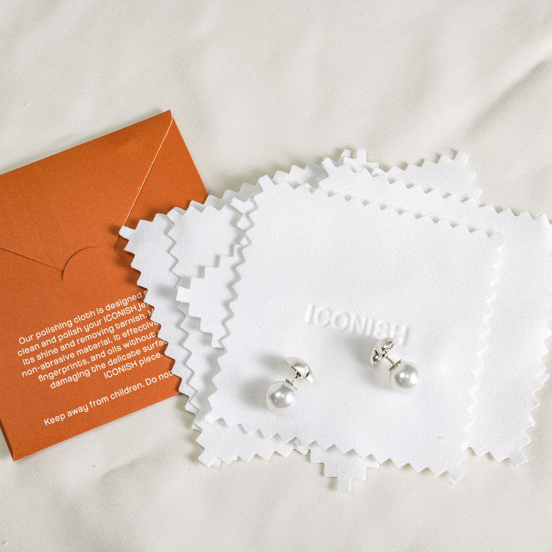 Accessories Wholesale: Custom Logo Embossed Microfiber Silver Polishing Cloth – Jewelry Cleaning & Maintenance for Rings, Necklaces, Earrings, Bracelets