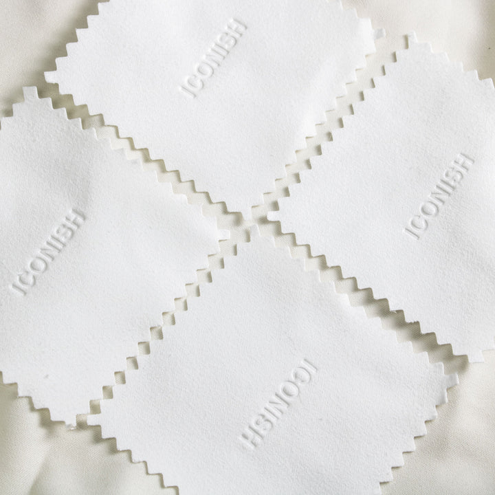 Accessories Wholesale: Custom Logo Embossed Microfiber Silver Polishing Cloth – Jewelry Cleaning & Maintenance for Rings, Necklaces, Earrings, Bracelets