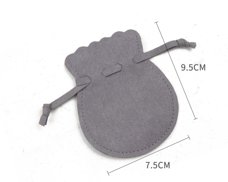 100pcs Wholesale Christmas Special Edition Microfiber Gourd Drawstring Jewelry Pouches – Holiday Gift with Festive Gold-Foil Design