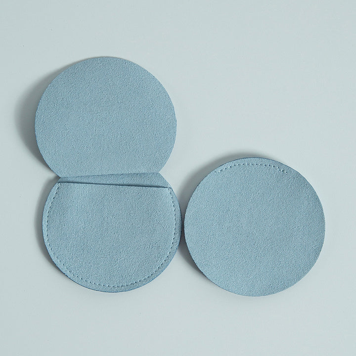 100pcs Christmas Special Edition Round Microfiber Flap Pouch (Diameter 7 cm) –Snowflake Embossed Pattern