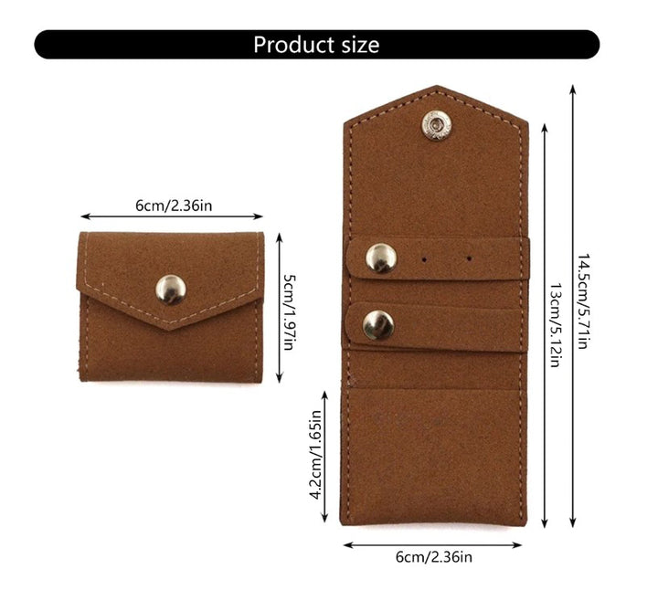 100pcs Custom Embossed Logo Mini Envelope Display Organizer Pouches – Foldable Microfiber Jewelry Bags with Snap Button for Earrings, Rings & Gift Packaging