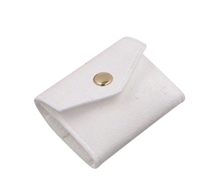 100pcs Custom Embossed Logo Mini Envelope Display Organizer Pouches – Foldable Microfiber Jewelry Bags with Snap Button for Earrings, Rings & Gift Packaging