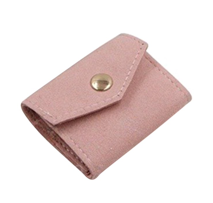 100pcs Custom Embossed Logo Mini Envelope Display Organizer Pouches – Foldable Microfiber Jewelry Bags with Snap Button for Earrings, Rings & Gift Packaging