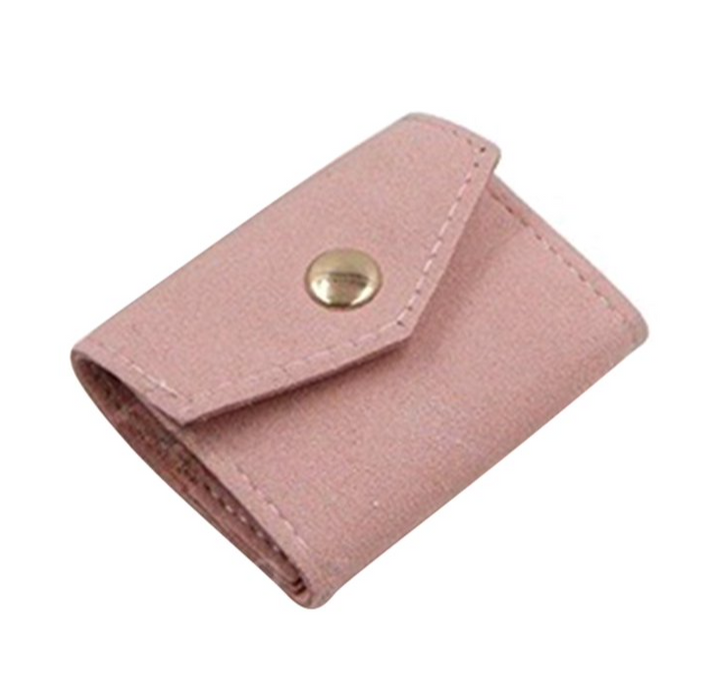 100pcs Custom Embossed Logo Mini Envelope Display Organizer Pouches – Foldable Microfiber Jewelry Bags with Snap Button for Earrings, Rings & Gift Packaging