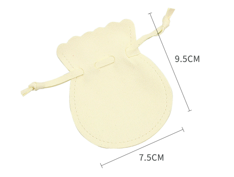 100pcs Wholesale Christmas Special Edition Microfiber Gourd Drawstring Jewelry Pouches – Holiday Gift with Festive Gold-Foil Design