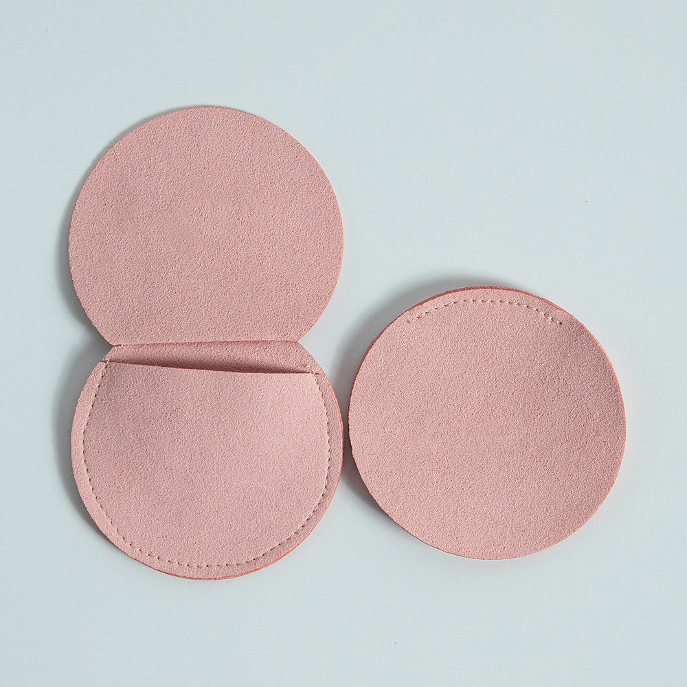 100pcs Christmas Special Edition Round Microfiber Flap Pouch (Diameter 7 cm) –Snowflake Embossed Pattern