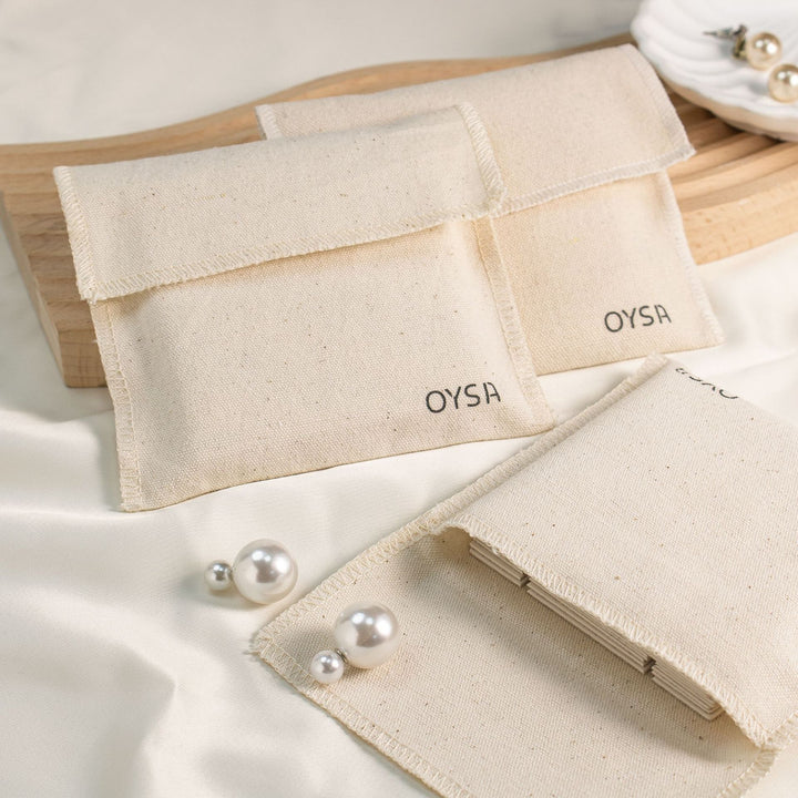 100pcs Custom Logo Herringbone Twill Cotton Envelope Flap Pouch – Handbag Dust Bag, Gift & Retail Packaging