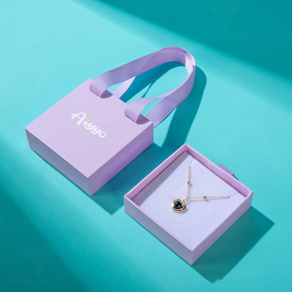 100pcs Custom Logo Sliding Paper Drawer Jewelry Boxes with Ribbon Handle & Pouch – Jewelry Brands, Earrings, Necklaces & Gifts， 3.54×3.54 in