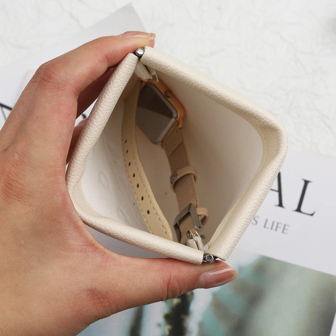 100pcs Wholesale Luxury PU Leather Magnetic Jewelry Pouches – Custom Embossed Logo Boutique Packaging for Rings & Necklaces