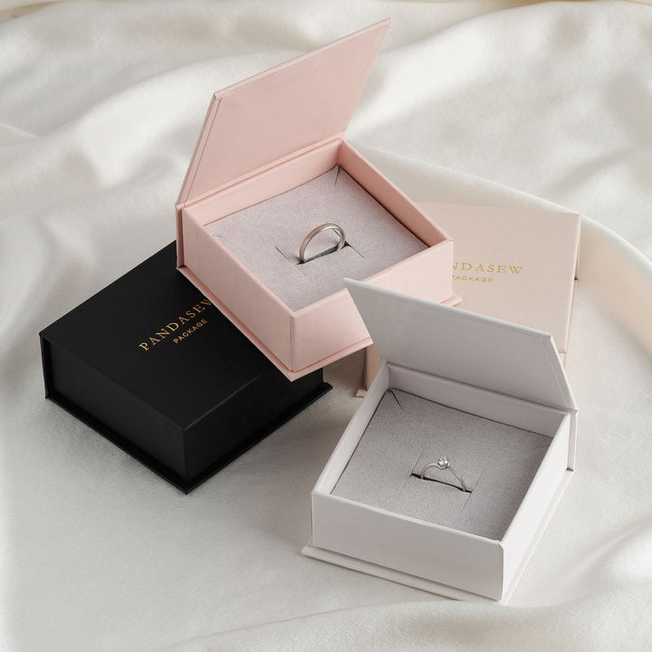 100Pcs Custom Jewelry Packaging Box Flip Cardboard Gift Paper Box With Deboss Logo 3.15x3.15 Inches 8x8cm
