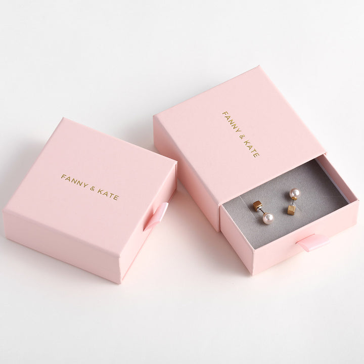 100Pcs Custom Jewelry Packaging Box With Logo Wholesale Jewelry Pouches Bags Drawer Box Packaging Set In Bulk 3.54x3.54 inches 9x9cm