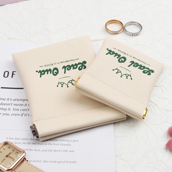 100pcs Wholesale Custom Logo PU Leather Magnetic Jewelry Pouches – Silk Screen Printing Gift & Boutique Packaging