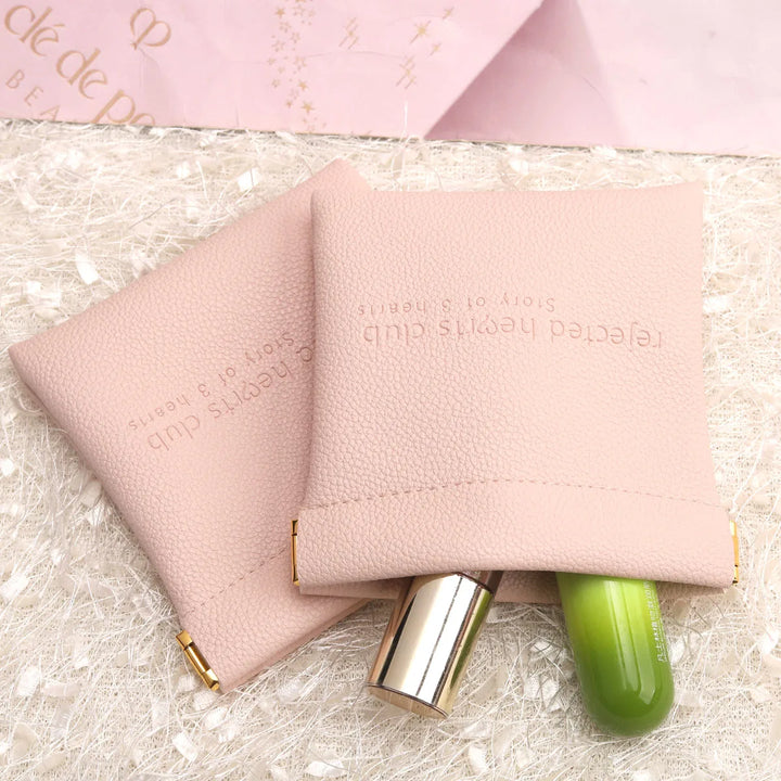 100pcs Wholesale Luxury PU Leather Magnetic Jewelry Pouches – Custom Embossed Logo Boutique Packaging for Rings & Necklaces