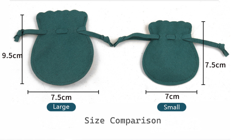 100pcs Wholesale Christmas Special Edition Microfiber Gourd Drawstring Jewelry Pouches – Holiday Gift with Festive Gold-Foil Design