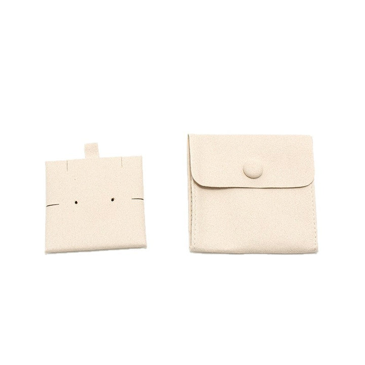 100pcs Custom Microfiber Jewelry Pouch with Pad 3x3" (8x8cm) – Luxury Logo Printed Gift Bag with Button for Earrings & Necklaces, Wholesale