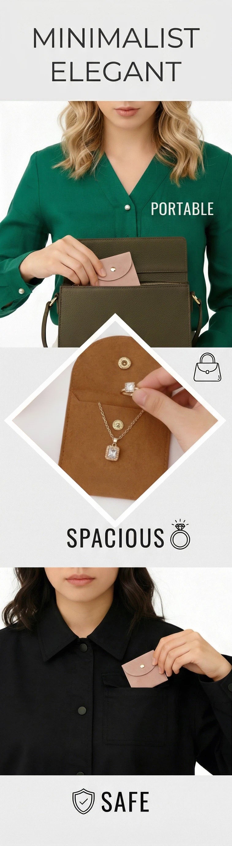 100pcs Custom Logo Embossed Round-Mouth Microfiber Button Bag Wholesale Jewelry Pouches – Ring, Brooch, Earrings, Bracelet & Gift Packaging