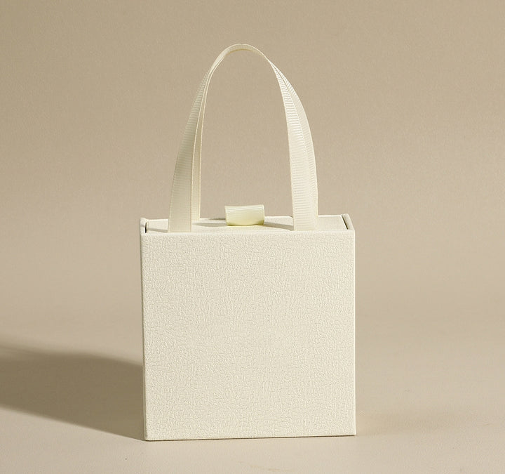 100pcs Custom Handheld Jewelry Boxes with Ribbon Handle – Sliding Drawer Paper Boxes for Jewelry, Wholesale, 3.54 × 3.54 in