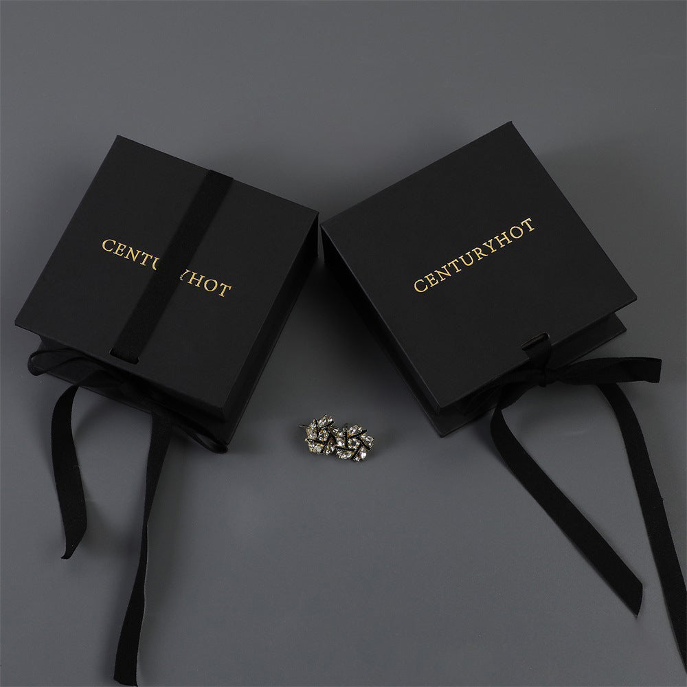 100Pcs Wholesale Custom Paper Flip Lid Boxes with Ribbon – Multiple Sizes, Custom Dimensions, Logo Printed, Perfect for Jewelry, Gifts, Party Favors & Retail Packaging