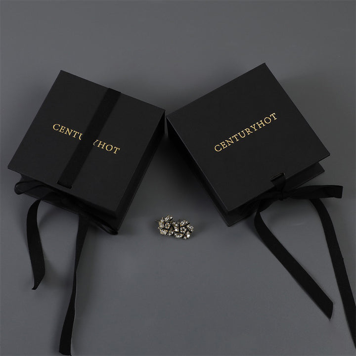 100 Wholesale Custom Paper Flip Lid Box & Snap Pouch Set with Ribbon – Custom Logo Packaging for Jewelry, Gifts & Party Favors