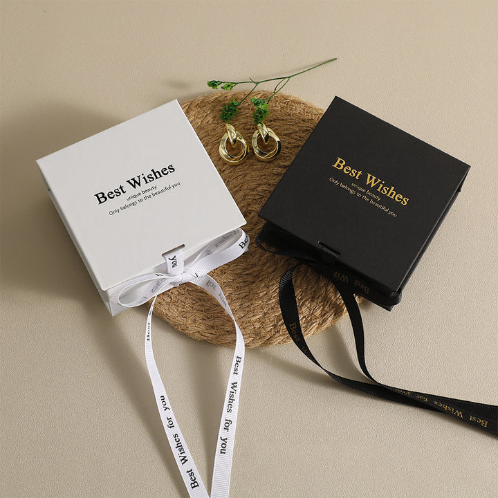 100Pcs Wholesale Custom Paper Flip Lid Boxes with Ribbon – Multiple Sizes, Custom Dimensions, Logo Printed, Perfect for Jewelry, Gifts, Party Favors & Retail Packaging