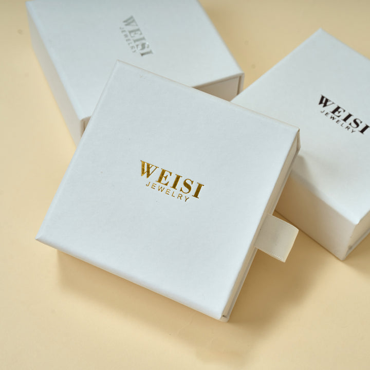 100Pcs Custom Sliding Paper Drawer Jewelry Box Packaging with Logo Printed – Gift Boxes for Necklaces, Earrings, Bracelets & Rings, 3.54×3.54 in / 9×9 cm