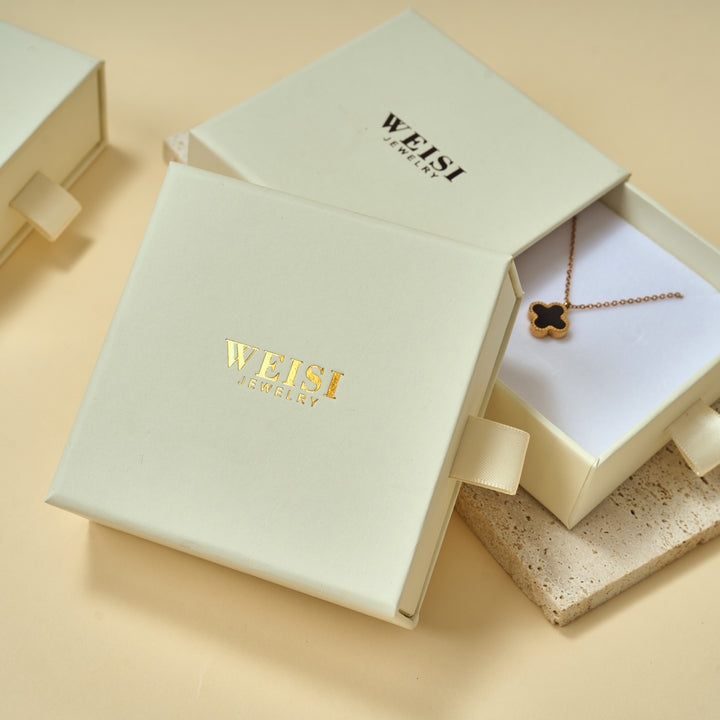 100Pcs Custom Sliding Paper Drawer Jewelry Box Packaging with Logo Printed – Gift Boxes for Necklaces, Earrings, Bracelets & Rings, 3.54×3.54 in / 9×9 cm