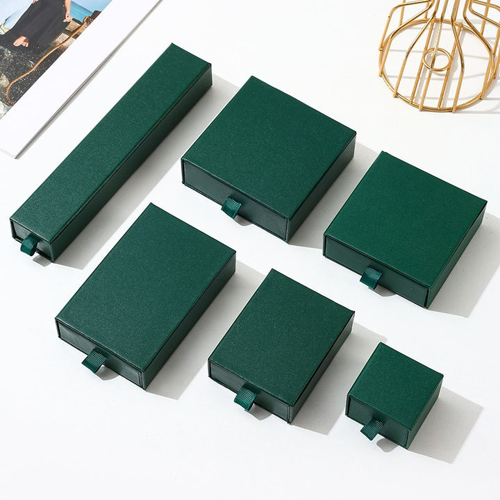 100Pcs Wholesale Custom Paper Drawer Jewelry Packaging Boxes – Custom Dimensions, Multiple Sizes, Logo Printed, Perfect for Necklaces, Earrings, Bracelets & Rings