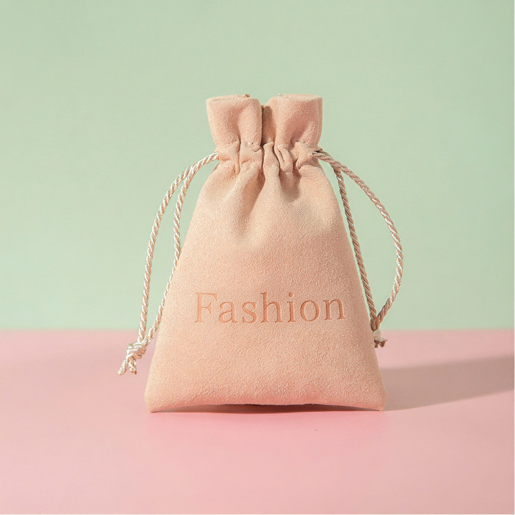 100pcs Velvet Flower Top Drawstring Pouch with Custom Embossed Logo – Ideal for Jewelry, Gifts, Small Business Branding