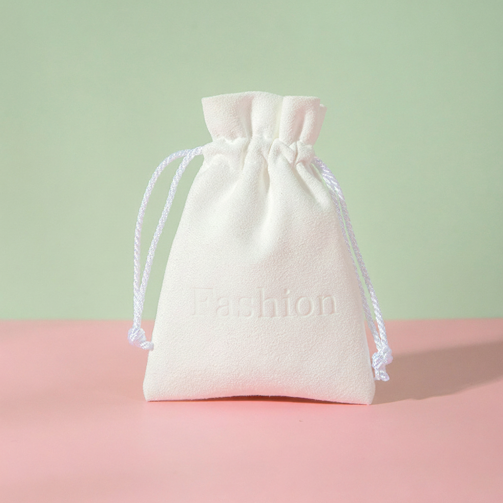 100pcs Velvet Flower Top Drawstring Pouch with Custom Embossed Logo – Ideal for Jewelry, Gifts, Small Business Branding