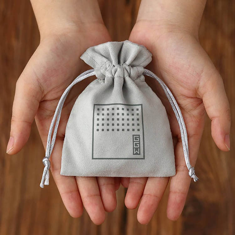 100pcs Custom Screen-Printed Logo Velvet Drawstring Pouches with Flower Top – Jewelry, Gifts, Cosmetics, Boutique Packaging