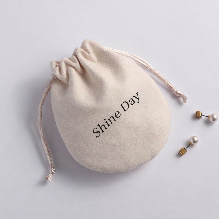 100pcs Custom Logo & Size Velvet Half Round Drawstring Bags – Personalized Pouches for Jewelry, Gifts, Accessories, Boutique Packaging