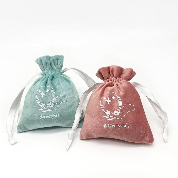 100pcs Custom Logo Velvet Pouches with Satin Drawstring – Jewelry, Gifts, Cosmetics, Boutique Packaging