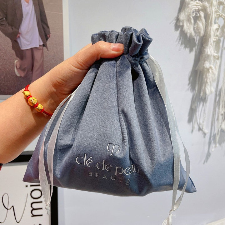 100pcs Custom Logo Velvet Pouches with Satin Drawstring – Jewelry, Gifts, Cosmetics, Boutique Packaging