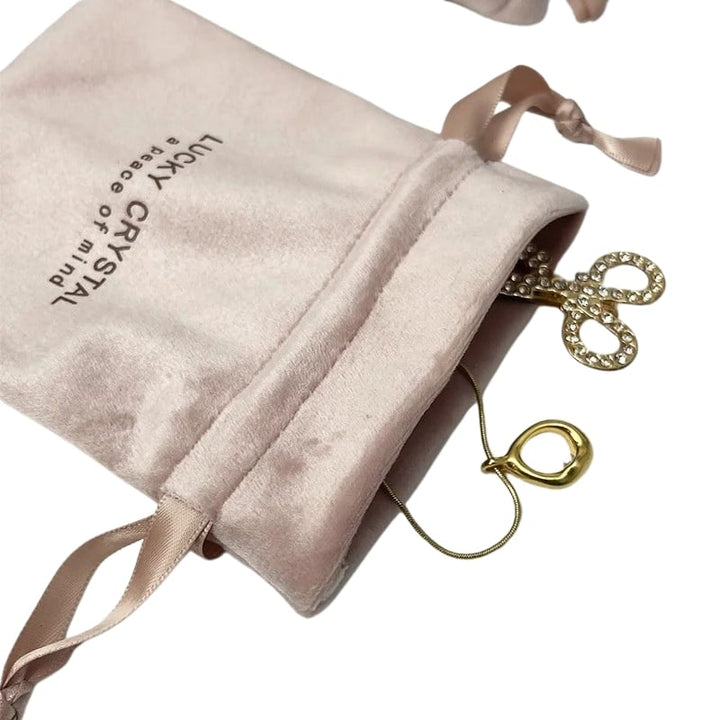 100pcs Custom Logo Velvet Drawstring Pouches with smooth drawstring– Jewelry, Gifts, Cosmetics, Boutique Packaging