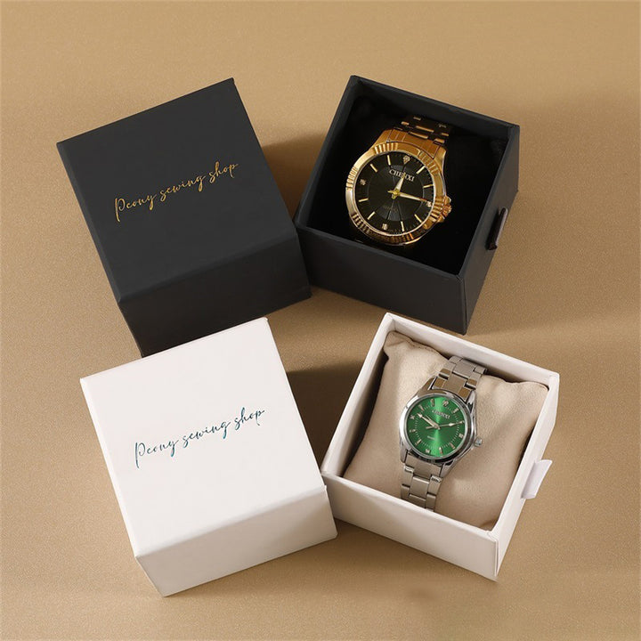 100Pcs Wholesale Custom Slide Drawer Watch Boxes – Premium Logo Printed Rigid Paper Packaging for Luxury Watches & Jewelry Gifts