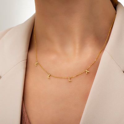 Initial Necklace - Personalized Name Necklace - Letter Necklace - Gold Necklace