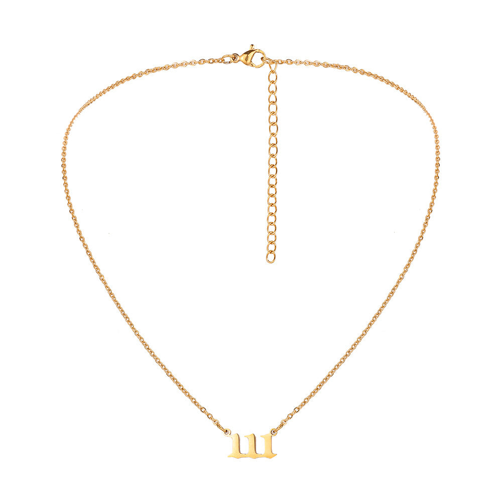 Number Necklace Lucky number Year Date Necklace