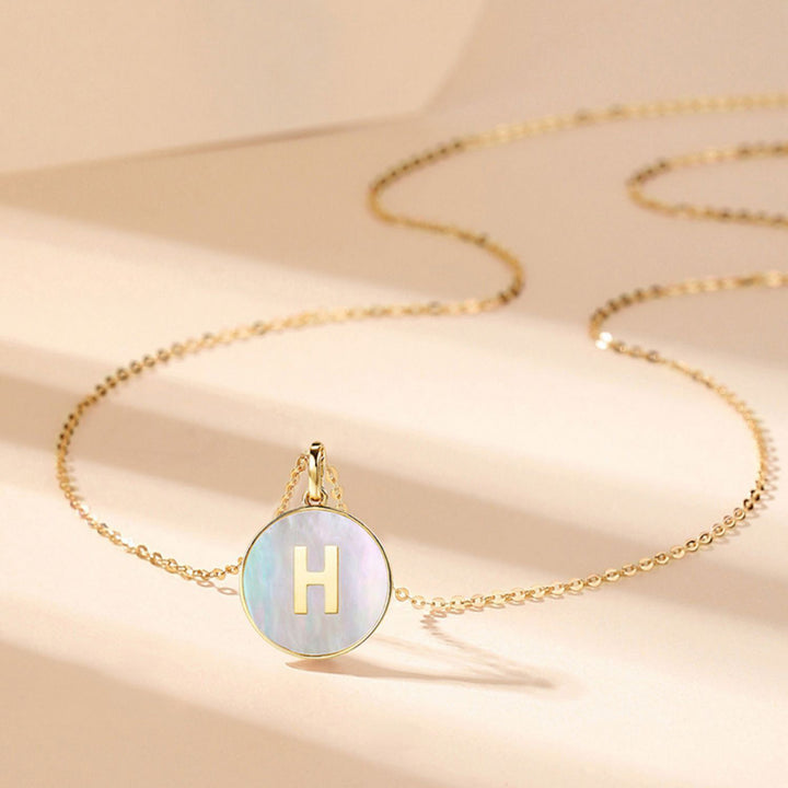 Custom Letter Diamond Necklace - Solid 18K Gold