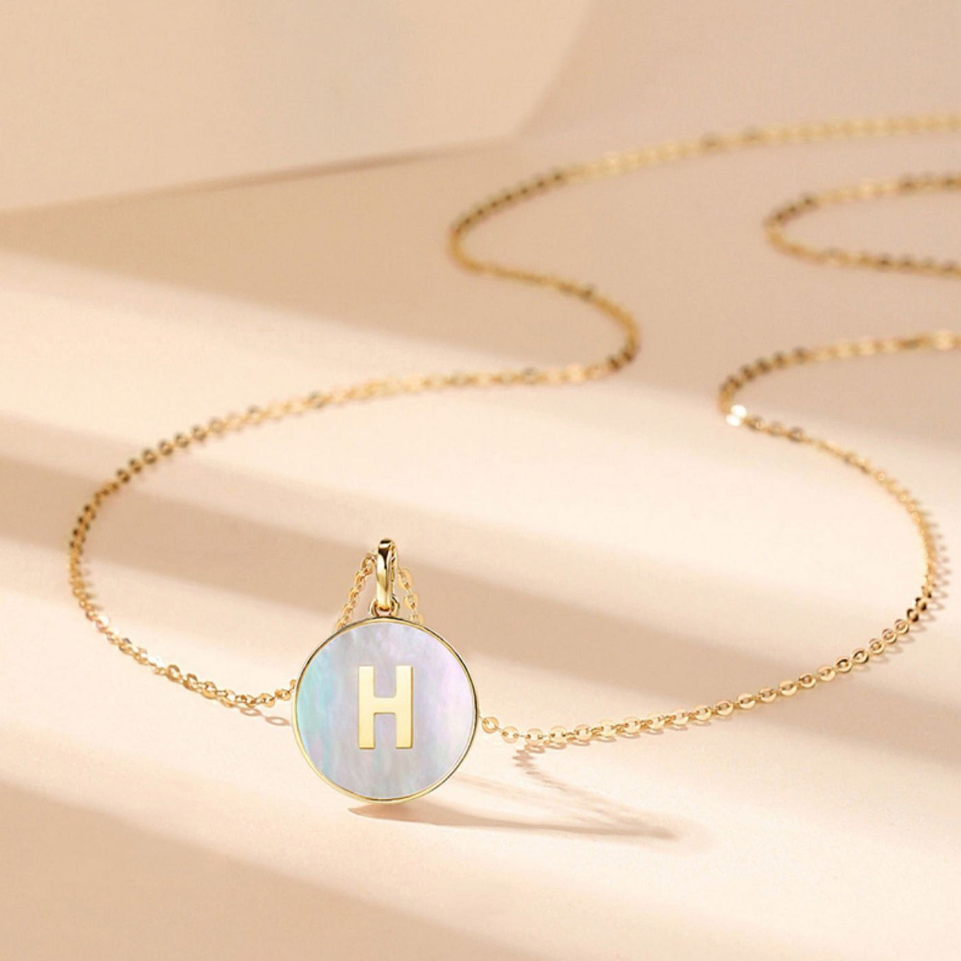 Custom Letter Diamond Necklace - Solid 18K Gold