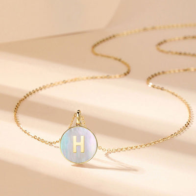 Custom Letter Diamond Necklace - Solid 18K Gold