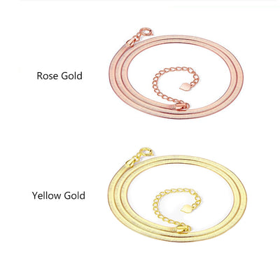 Solid 18K Gold Snake Necklace