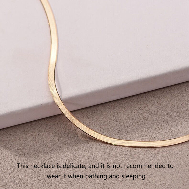 Solid 18K Gold Snake Necklace