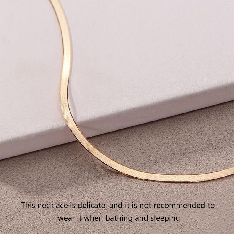 Solid 18K Gold Snake Necklace